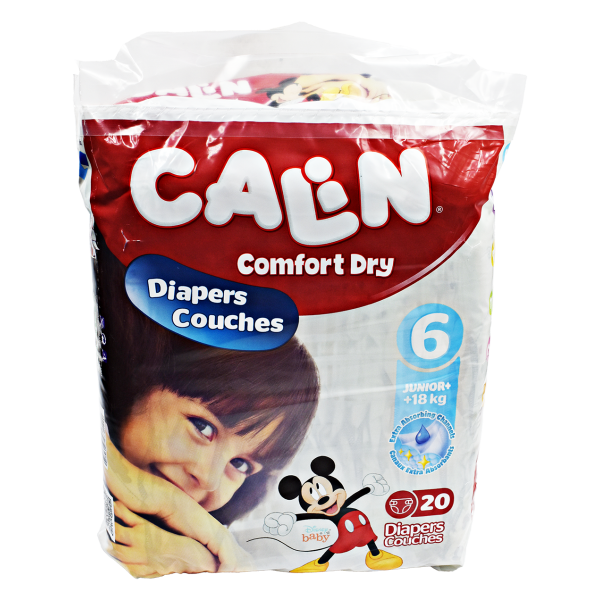 Couches bébé confort dry taille 6 junior+ x20pcs - CALIN