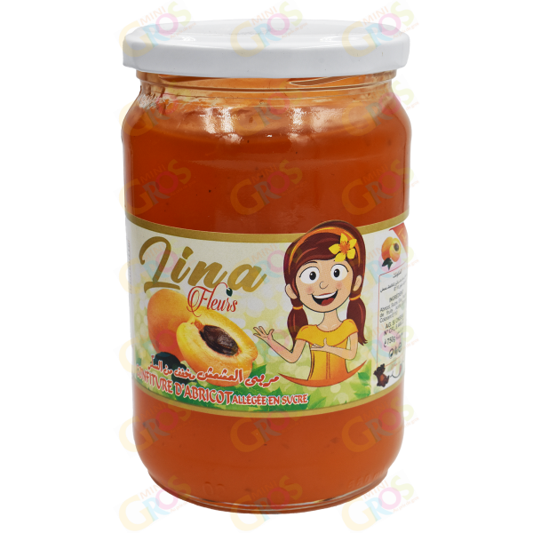 Confiture d'abricot Allégée en sucre 750g - LINA