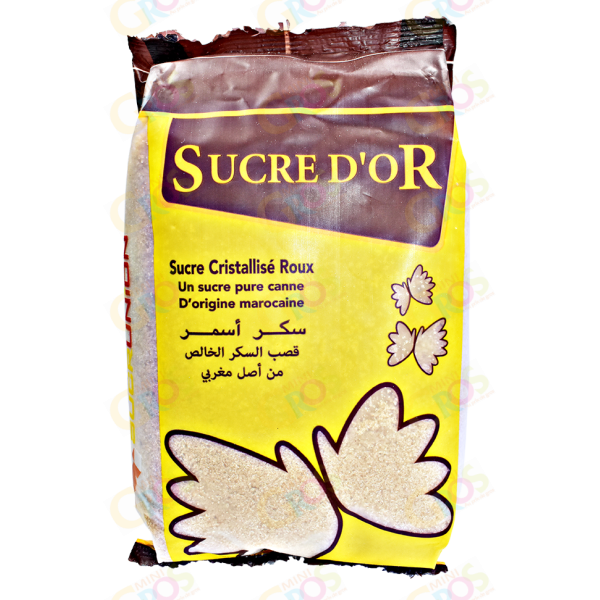 Sucre cristallisé roux 1Kg - SUCRE D'OR