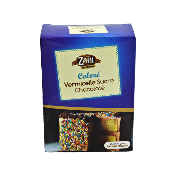 Vermicelle sucre chocolaté coloré - ZAHI