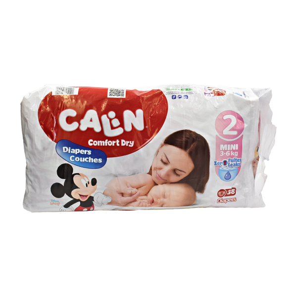 Couches bébé confort dry taille 2 Mini x38pcs - CALIN