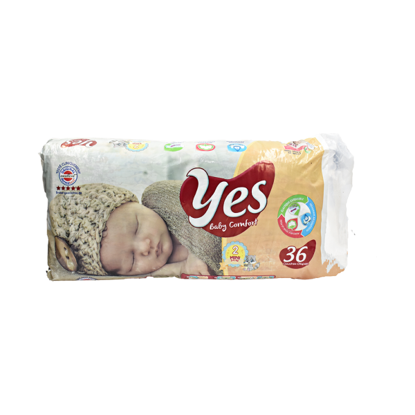 Couches bébé confort taille 2 Mini x36pcs - YES