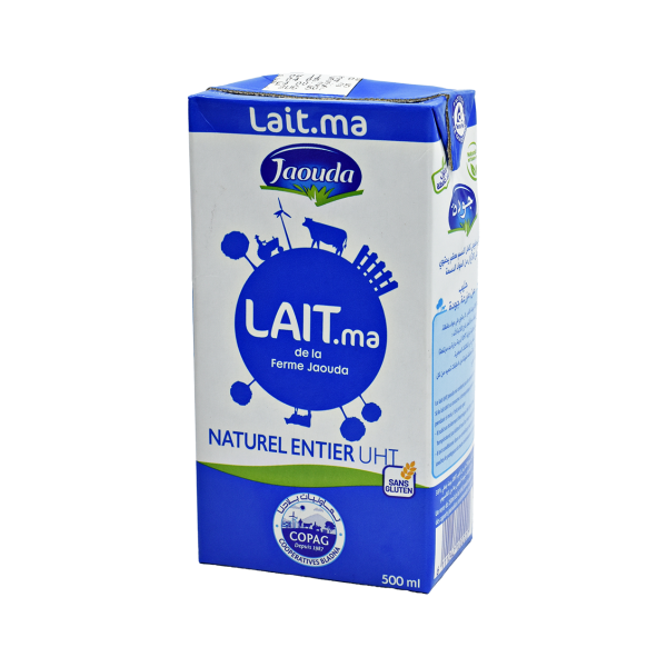 Lait UHT entier 500ml - JAOUDA