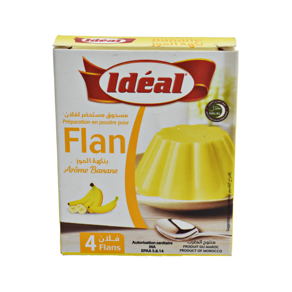 Préparation en poudre pour Flan Banane 2,5g - IDEAL