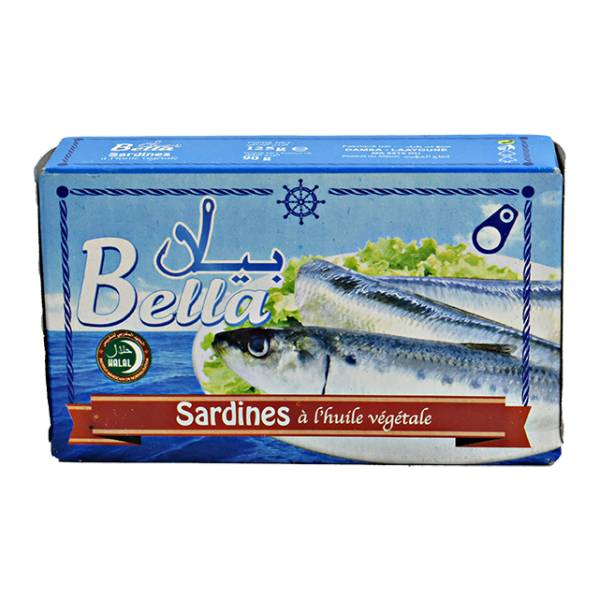 Sardines à l'huile végétale 125g - BELLA