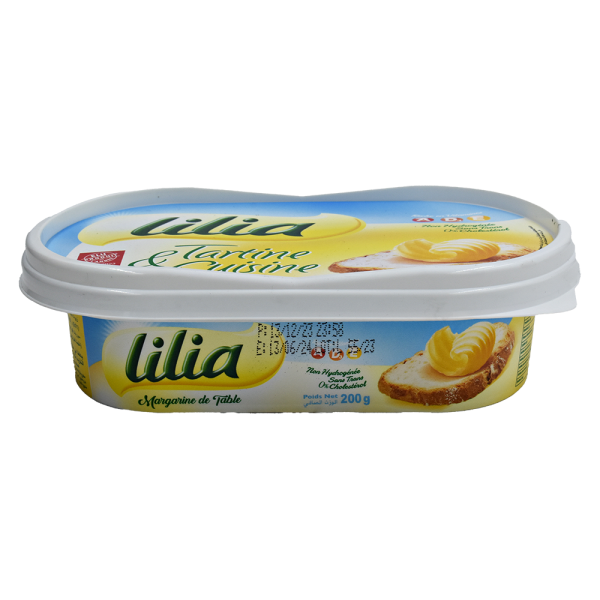 Margarine de table en barquette 200g - LILIA