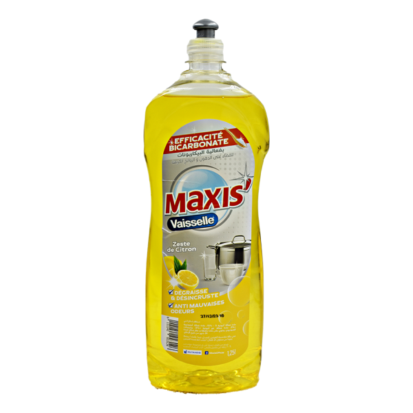 Liquide vaisselle citron 1,25L - MAXIS'