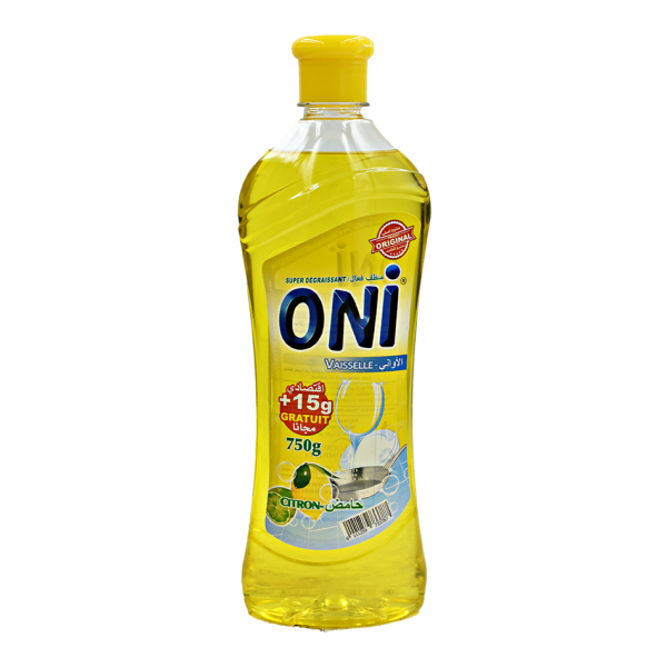 Liquide vaisselle citron 750g - ONI