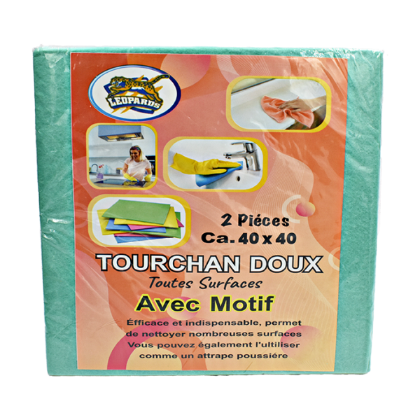 Torchon doux 2pcs 40*40 - LEOPARDS